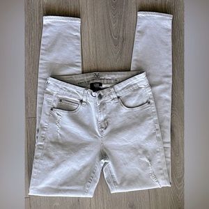 NWOT Versace 1969 Light Gray Distressed Jeans Size 26